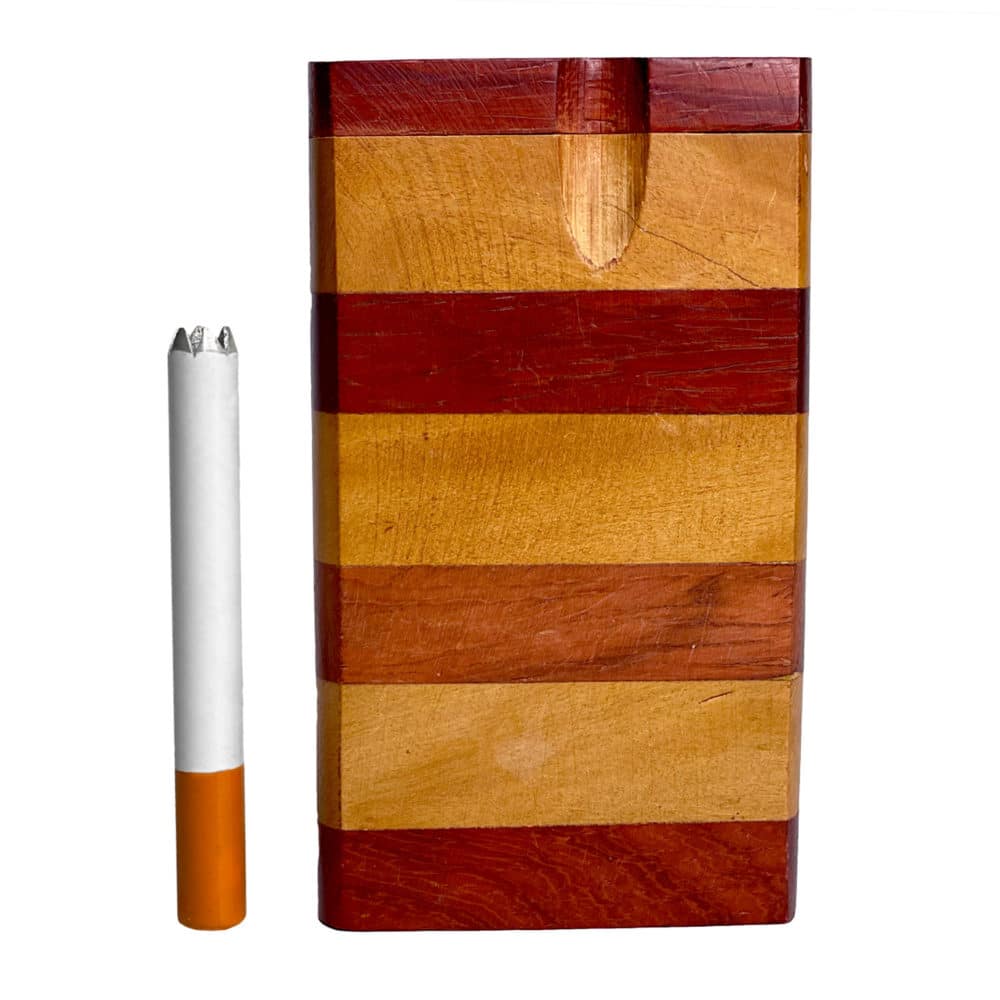 Wooden One Hitter Dugout & Metal Pipe - Stripes