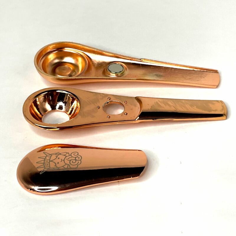 Pocket Pipe with Magnetic Cover - Rose Gold | Best One Hitters, Dugouts, & Pocket Pipes