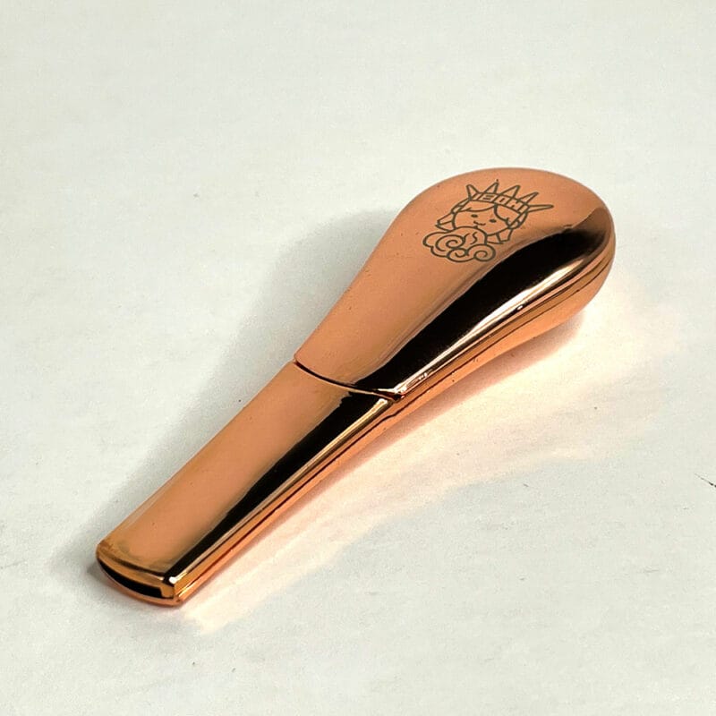 Pocket Pipe with Magnetic Cover - Rose Gold | Best One Hitters, Dugouts, & Pocket Pipes