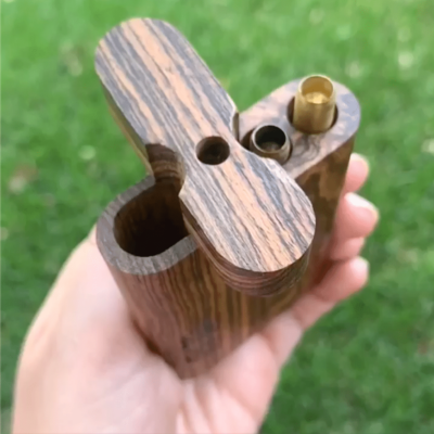 Double Pipe Wooden Dugout - Bacote Wood
