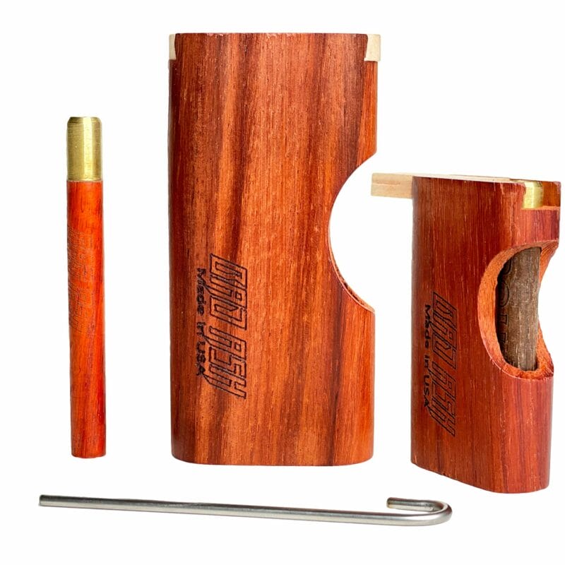 Slide-Top Wooden Dugout - Paduak Wood | Best One Hitters, Dugouts, & Pocket Pipes