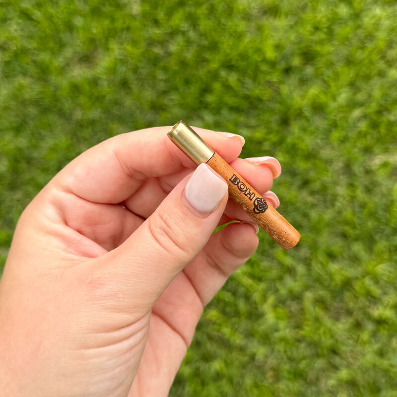 Mini One Hitter Pipe | African Mahogany
