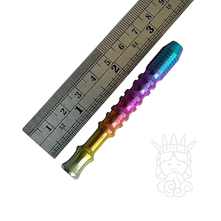 Rainbow Titanium Dugout Pipe Measurements // Ruler // Approximately 3inches