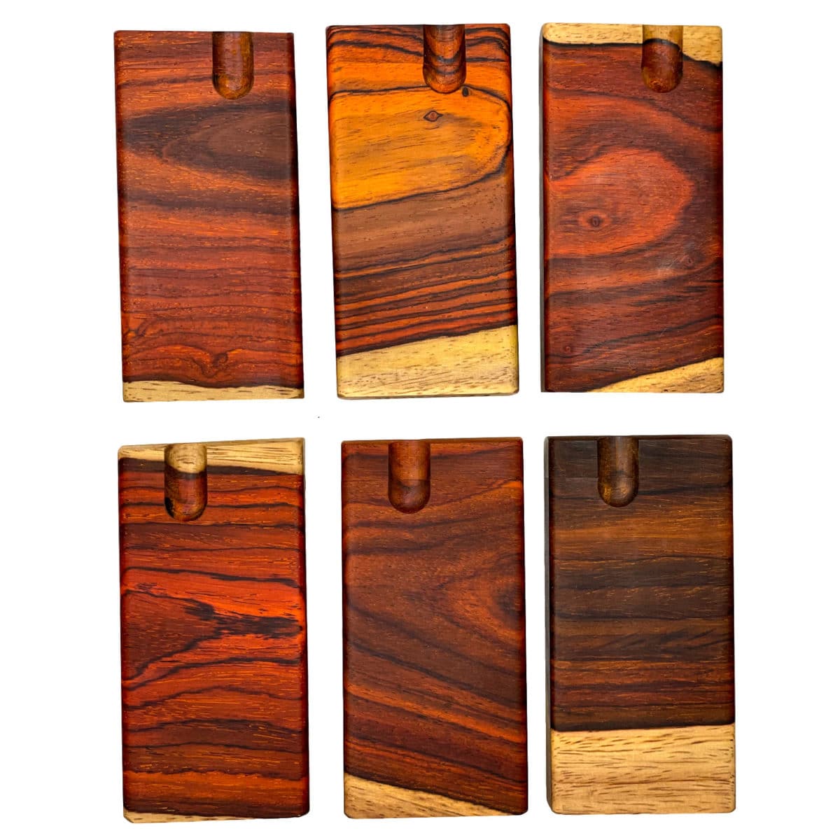 4" Dugout with 3" One Hitter Pipe Cocobolo Wood Dugout with One Hitter 