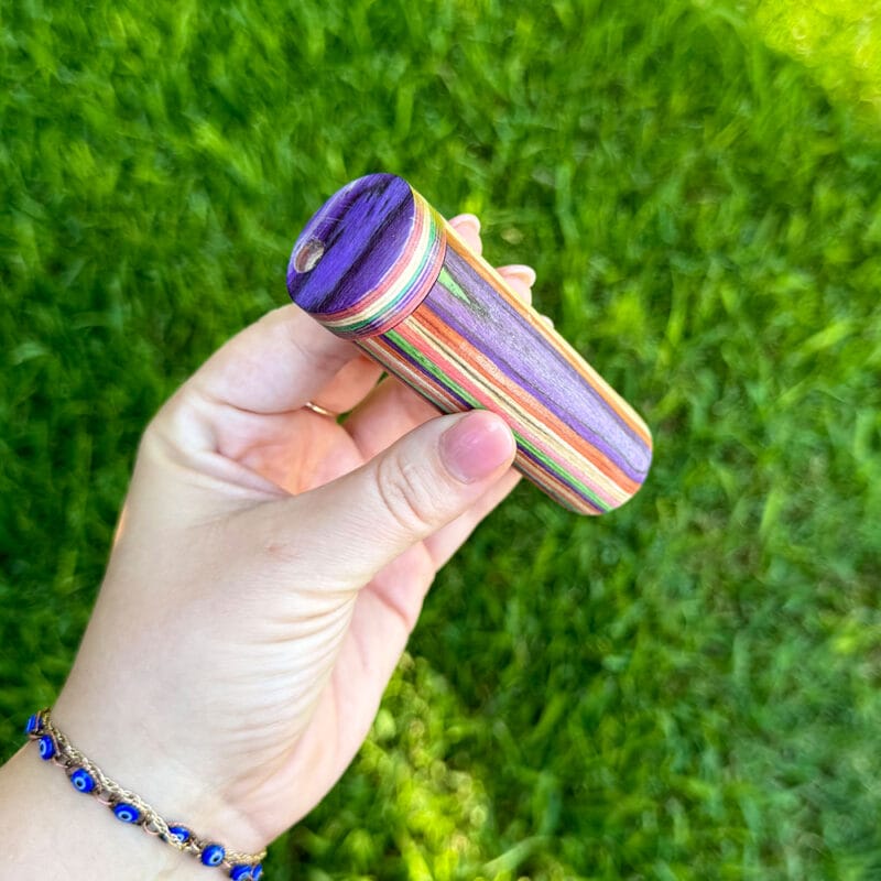 Round Rainbow Dugout for Weed | Best One Hitters
