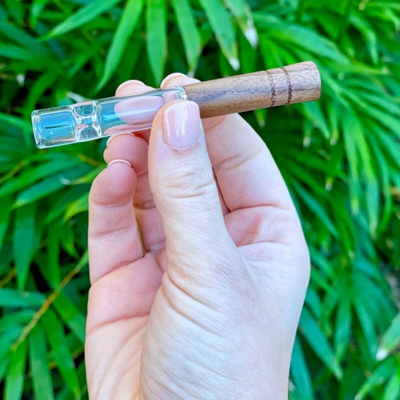 Redwood Moon Phase Design Slide Lid Magnetic Dugout Glass Chillum Smoking Pipe 