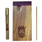 Brown Dugout with One Hitter Bat