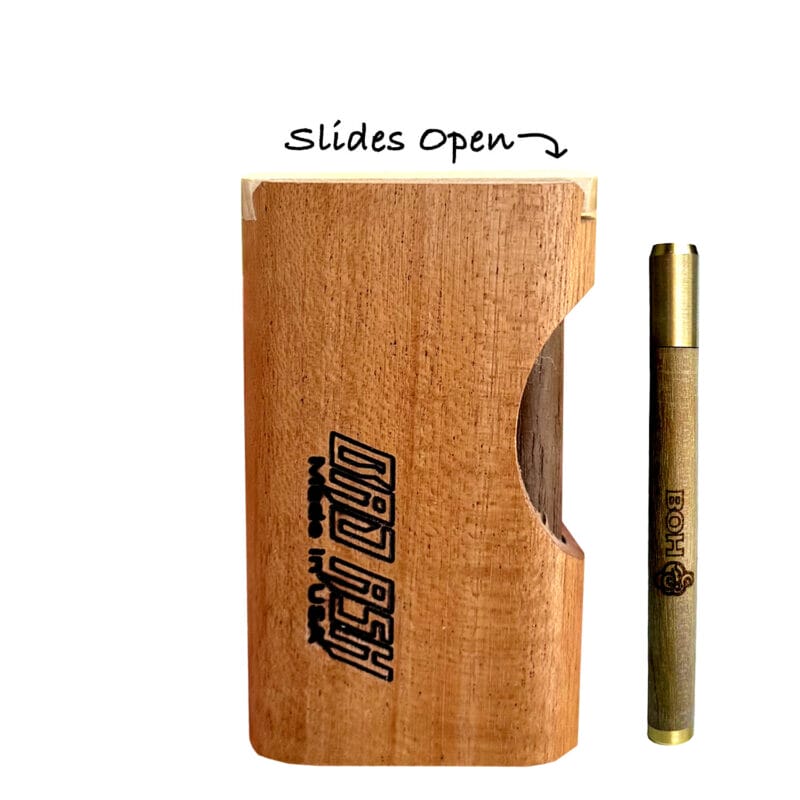 Marijuana Dugout One Hitter Sliding Mahagony