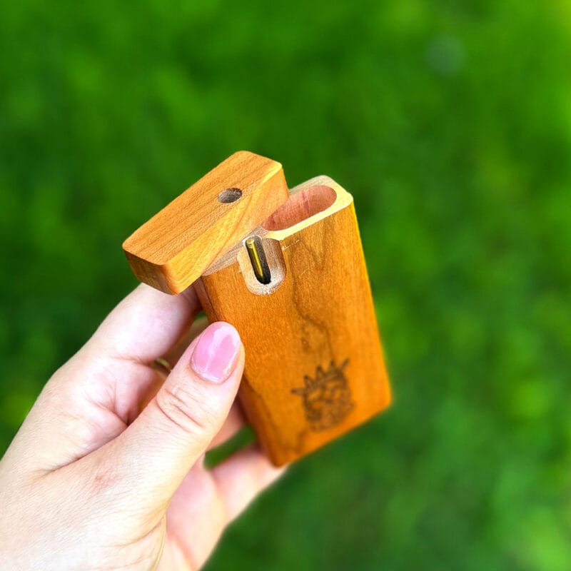 Weed Dugout One HItter with Poker and Wood Pipe | Best One Hitters